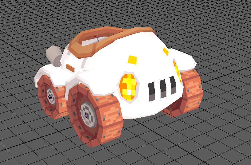 Model and animation for the player usable kart changing mobility modes