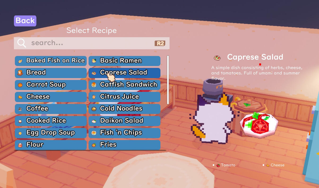 Recipe view wireframe